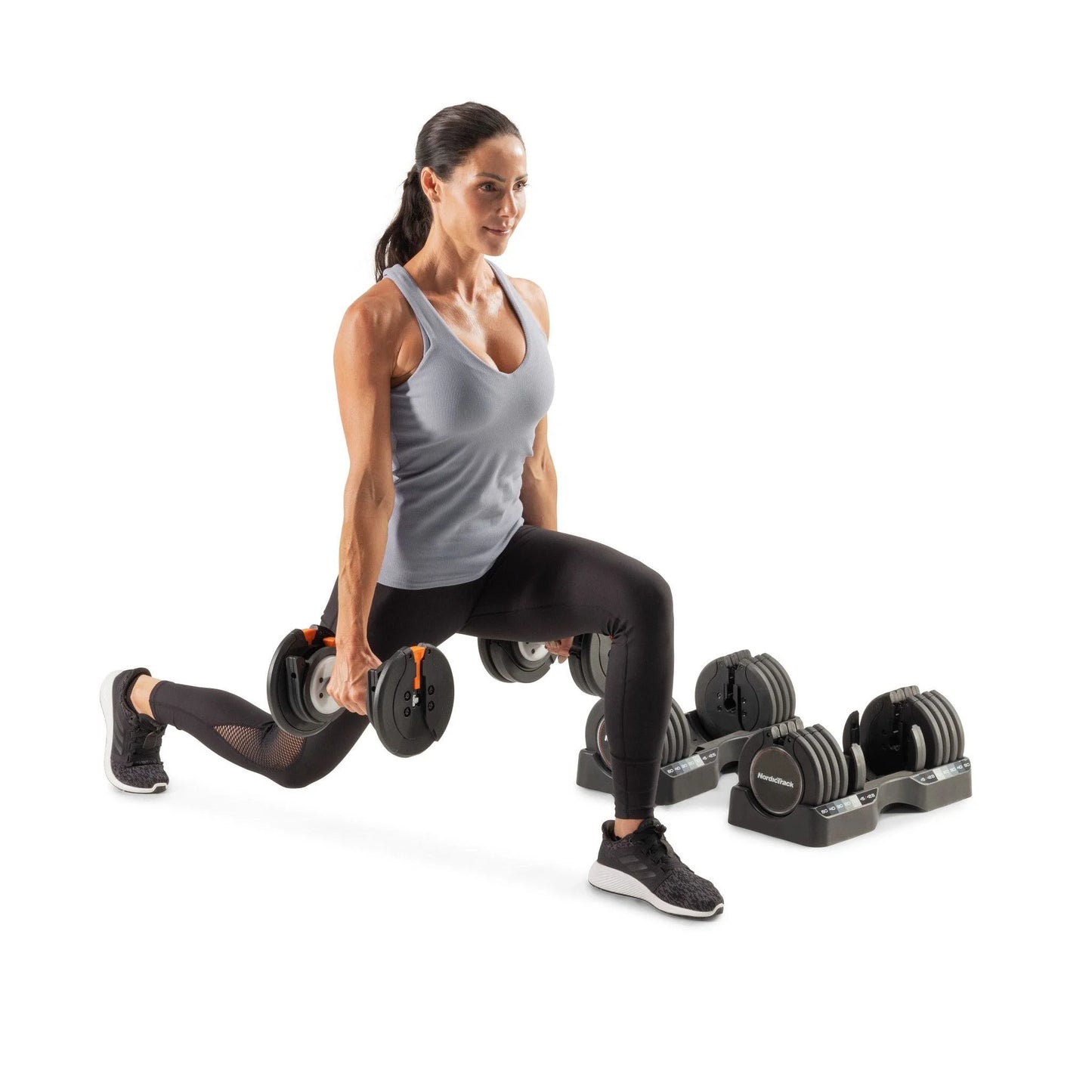 Set of Two 55 Lb. Adjustable Dumbbells