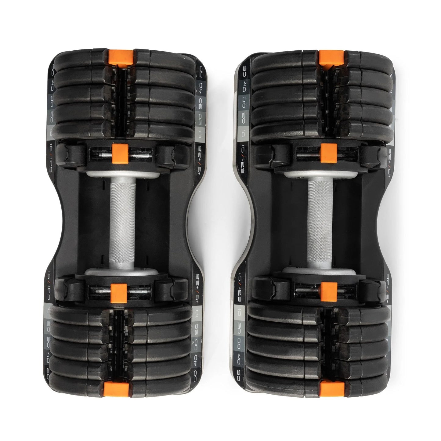 Set of Two  55 Lb. Adjustable Dumbbells