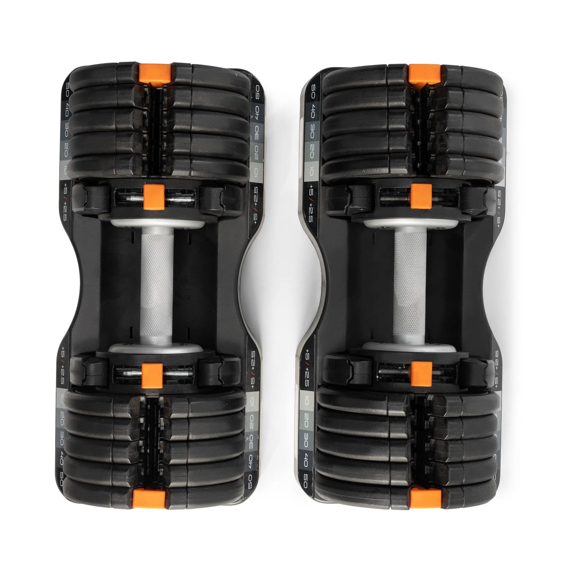 Set of Two  55 Lb. Adjustable Dumbbells