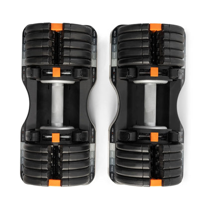 Set of Two  55 Lb. Adjustable Dumbbells