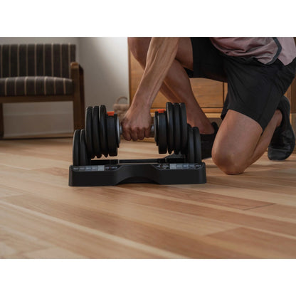 Set of Two  55 Lb. Adjustable Dumbbells