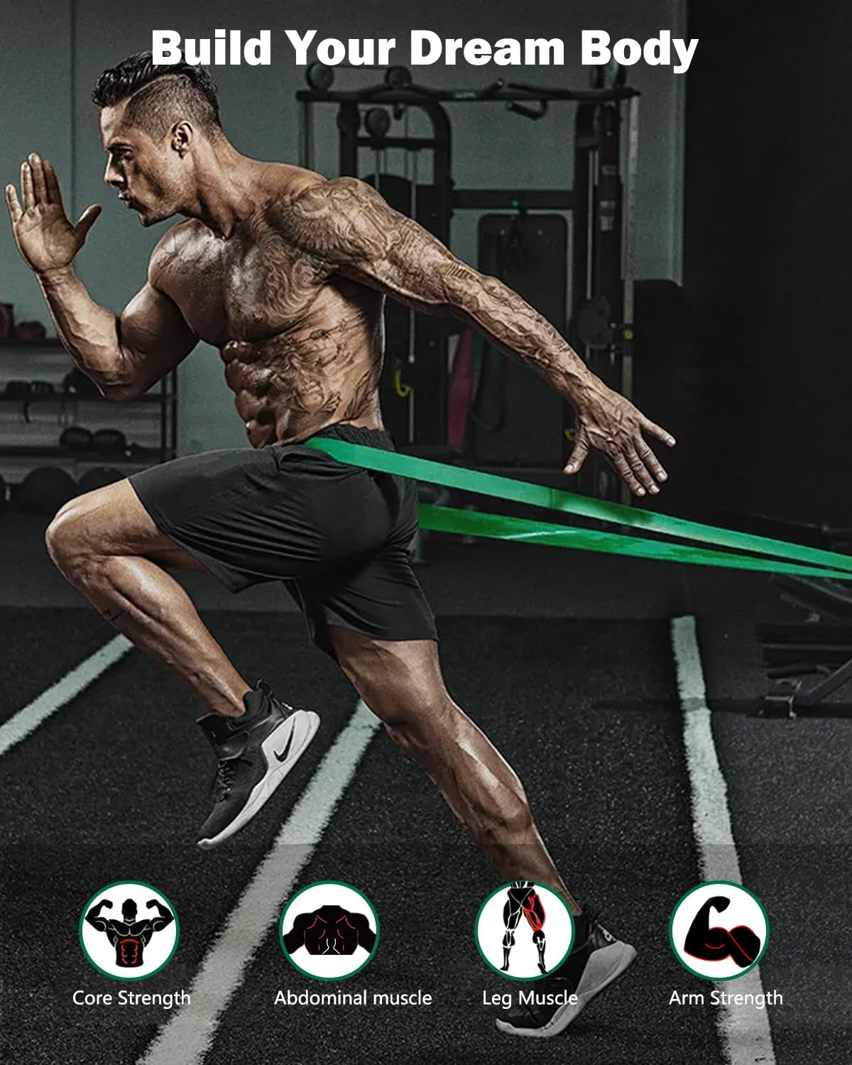 Resistance Band Pull up Band Fitness Exercise Bands Natural Latex for Workout Body Stretch Powerlifting Band Fitness Sport Training at Home/The Gym