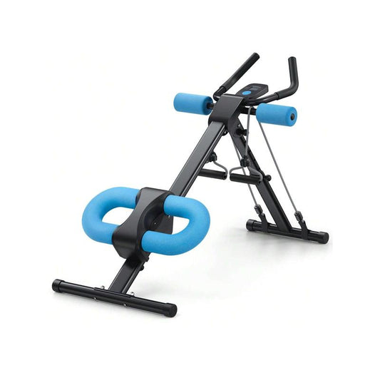 Adjustable Ab Trainer Machine with LCD Monitor, Foldable Ab Exercise Machine for Abs, Arm, Leg, Buttocks Shaper, Core & Ab Trainer at Home Gym