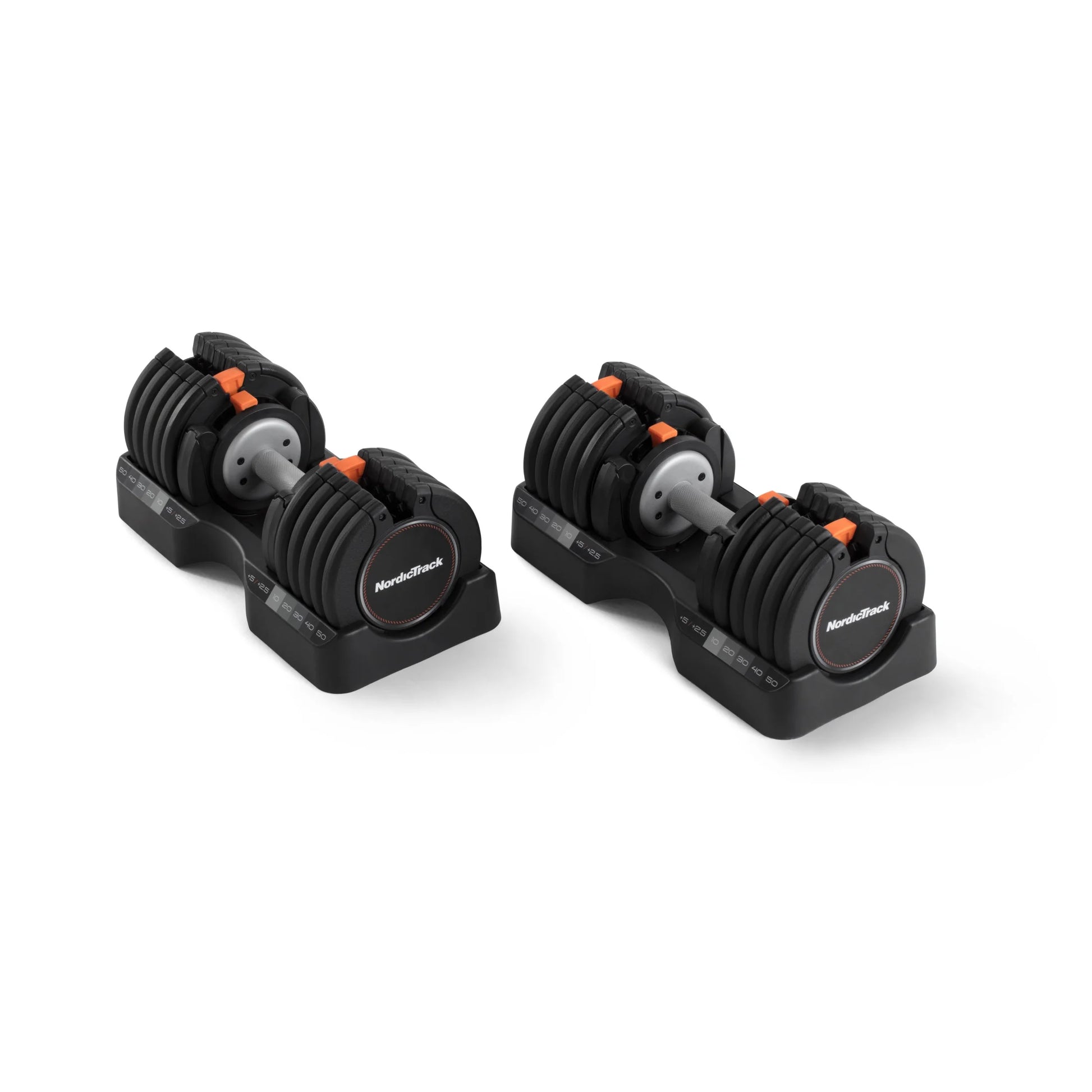 Set of Two  55 Lb. Adjustable Dumbbells