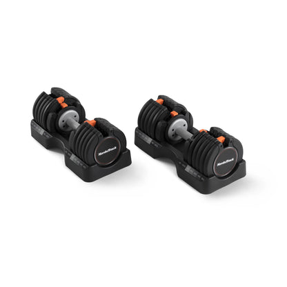 Set of Two  55 Lb. Adjustable Dumbbells